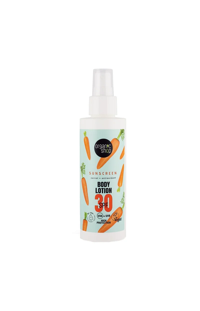 Lotion solaire SPF 30 - Carotte & antioxydant - Corps - 150 ml