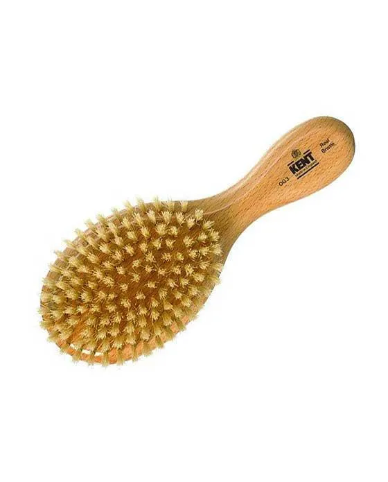 Kent Men's Brush, Oval Head, White Bristles, Beechwood