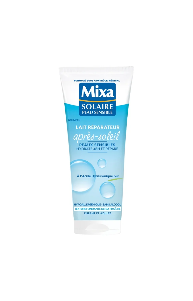 Lait réparateur après-soleil - Acide hyaluronique - Peaux sensibles - 200 ml