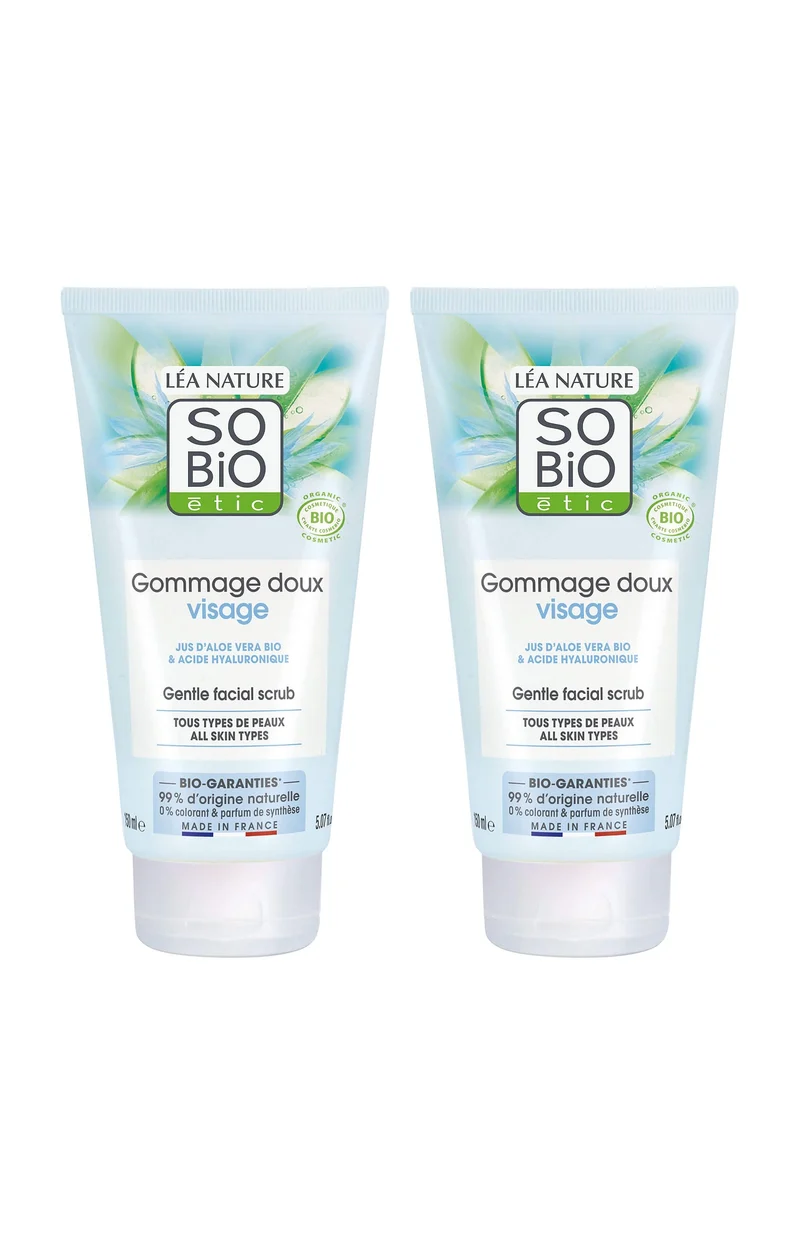 Gommages doux bio - Aloe vera - Visage