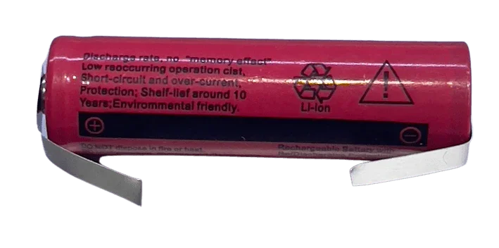 Batterie AA 3,7v Rechargeable Li-ion 14500 avec languettes à souder