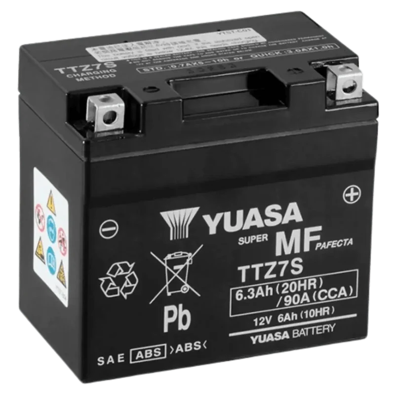 Batterie Moto YUASA TTZ7-S 12V AGM – Sans Entretien Prête à l'Emploi