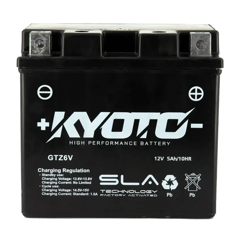 Batterie Moto KYOTO GTZ6V 12V 5Ah AGM – Sans Entretien Prête à l'Emploi