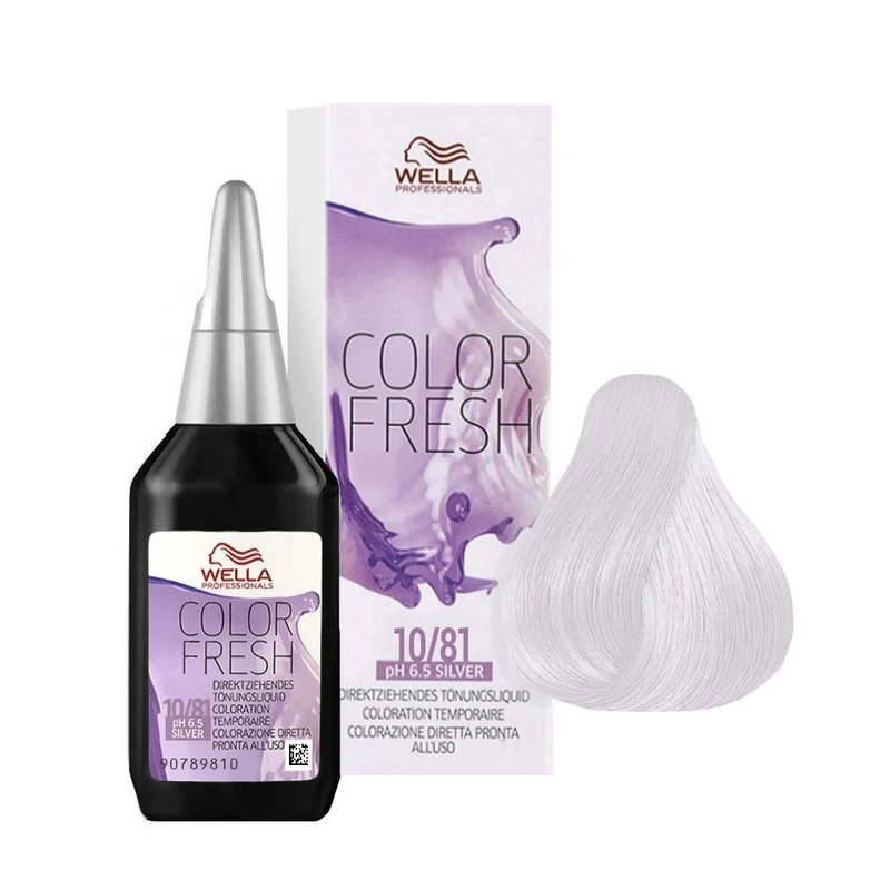 Wella Color Fresh Silver 10/81 Blond Platine Cendré Perlé 75ml - rehausseur de couleur sans ammoniac