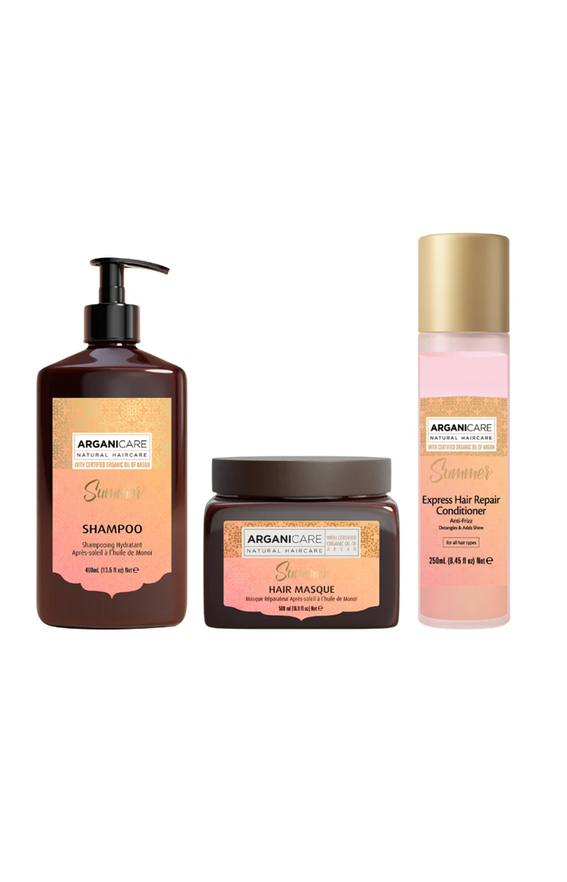 Routine après-soleil au Monoï – Shampoing, Masque & Spray Réparateur - 3 produits