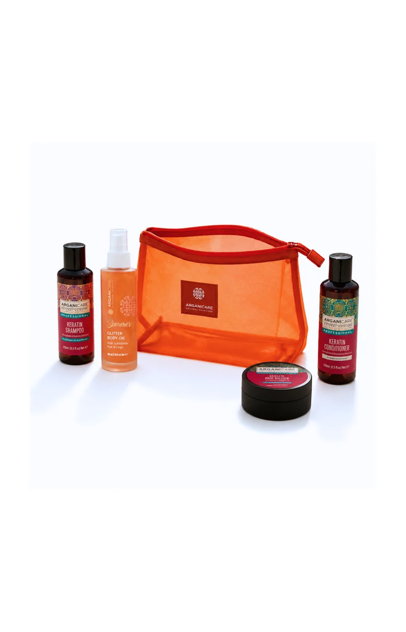 Trousse de voyage Summer Glow Kératine - 5 produits