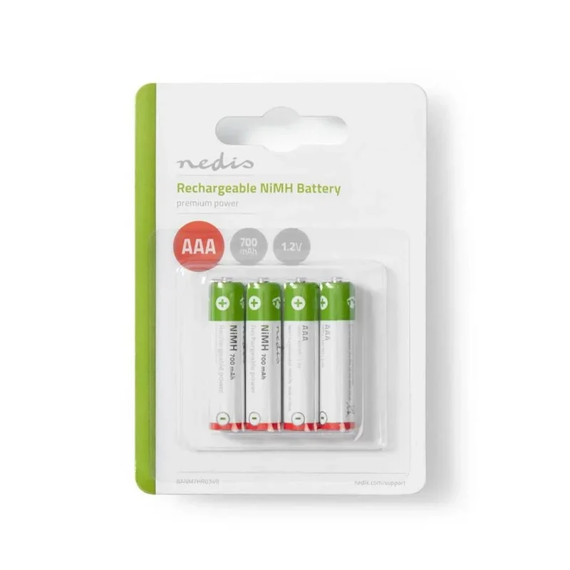 4x Pile Rechargeable 1.2V Ni-Mh 700mAh AAA