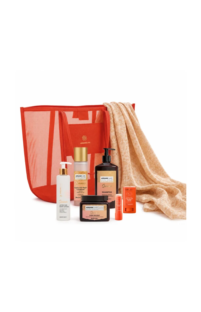 Sac de plage Summer Glow Monoi Premium Care - Cheveux, visage & corps - 8 produits