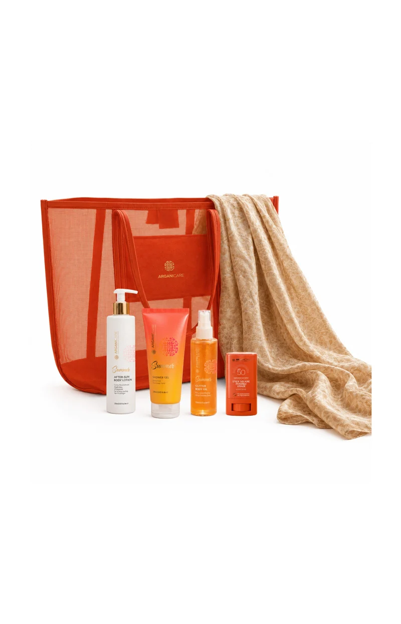 Sac de plage Summer Glow Body & Sun Care - Éclat, protection & hydratation - 6 produits