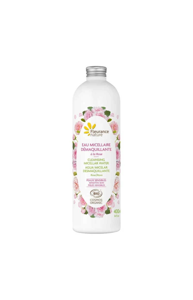Eau micellaire démaquillante bio - Rose - Peaux sensibles - 400 ml