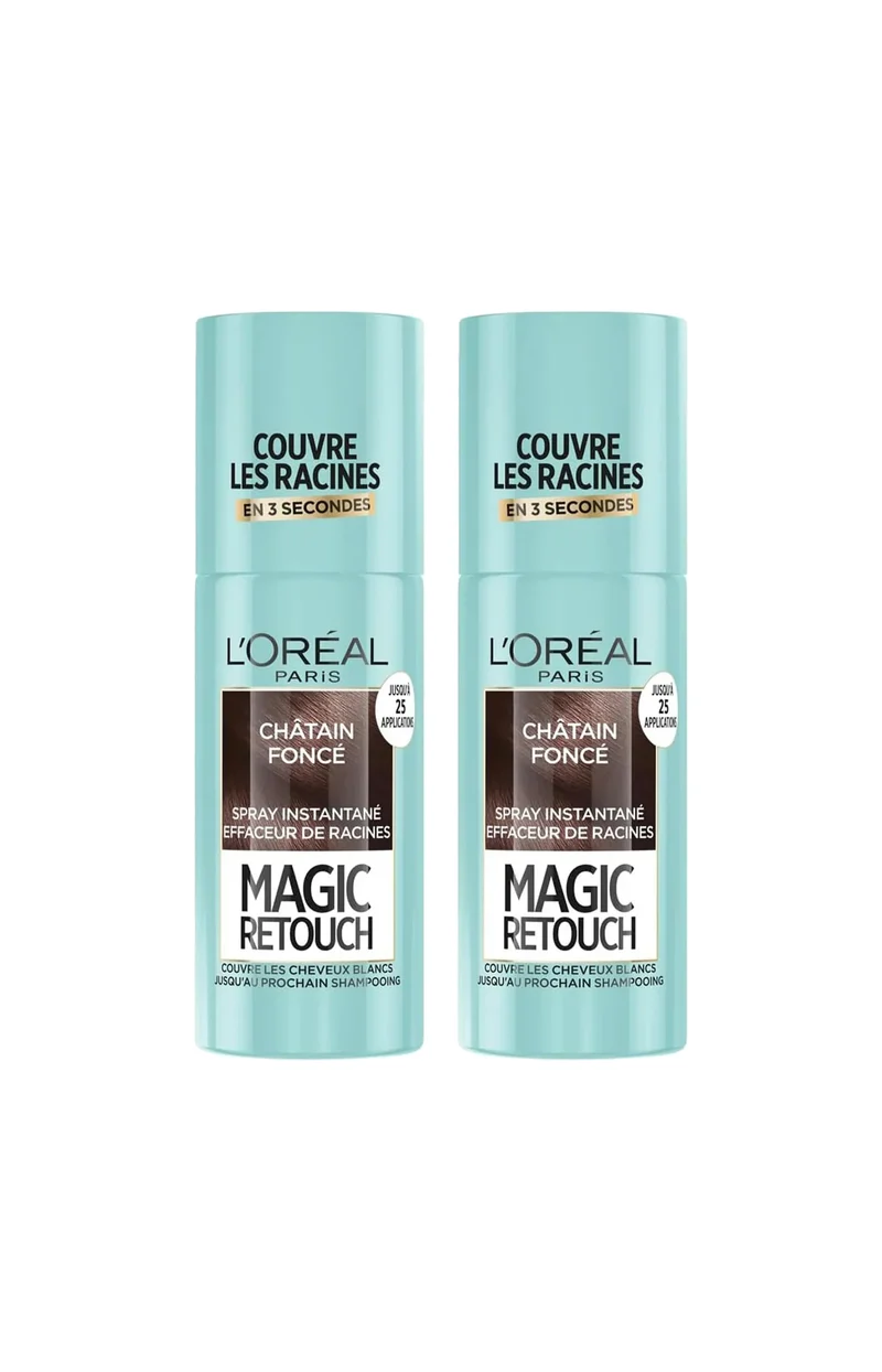 2 sprays colorations racines - Magic Retouch - Châtain foncé