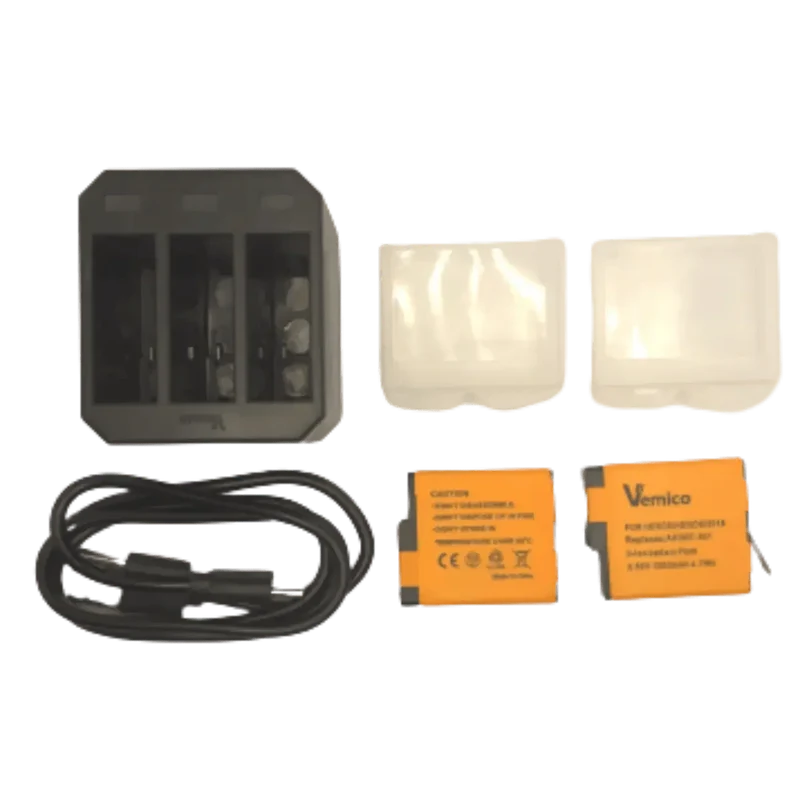 Kit chargeur batterie GoPro Hero 5/6/7 + 2 batteries