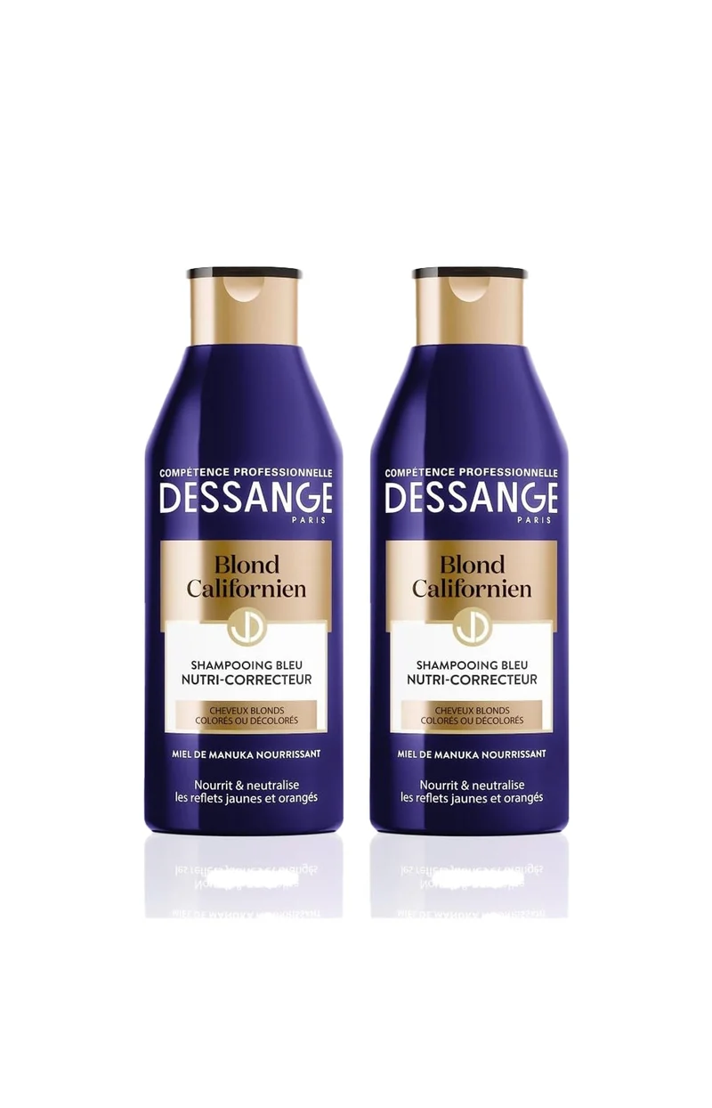 2 shampoings bleu nutri-correcteurs - Blond Californien - 280 ml