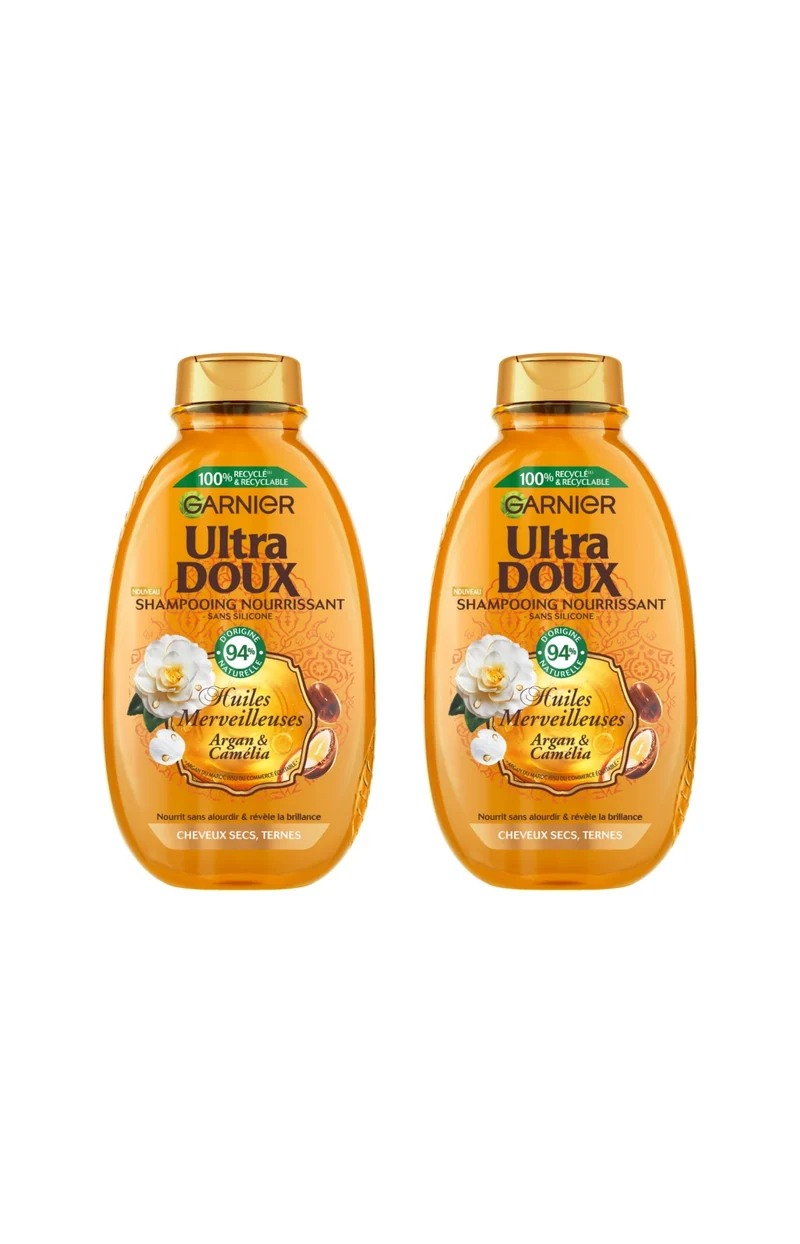2 shampoings nourrissants - Argan & Camélia - 400 ml