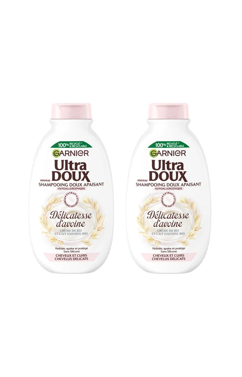 2 shampoings apaisants - Délicatesse d'avoine - 400 ml
