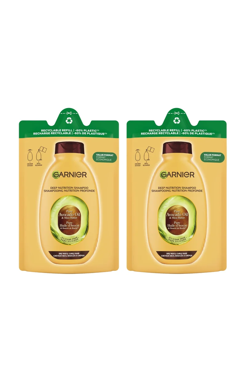 Recharges shampoing nourissant - Avocat & Beurre de Karité - 2 x 250 ml