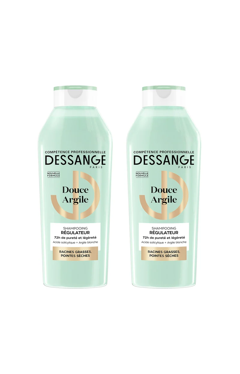 2 shampoings - régulateurs - Acide Salicylique & Argile blanche - 280 ml
