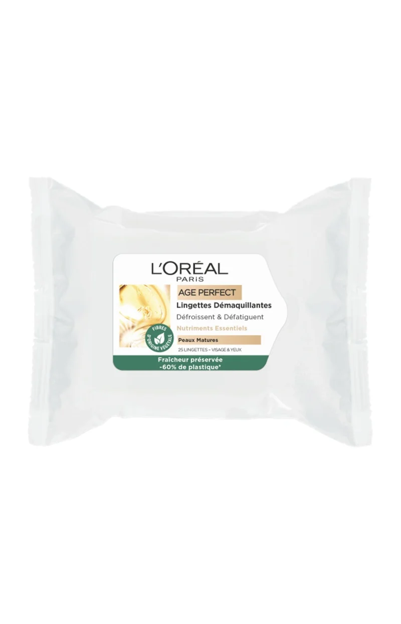 Lingettes démaquillantes - Age Perfect - Peaux matures - 25 unités