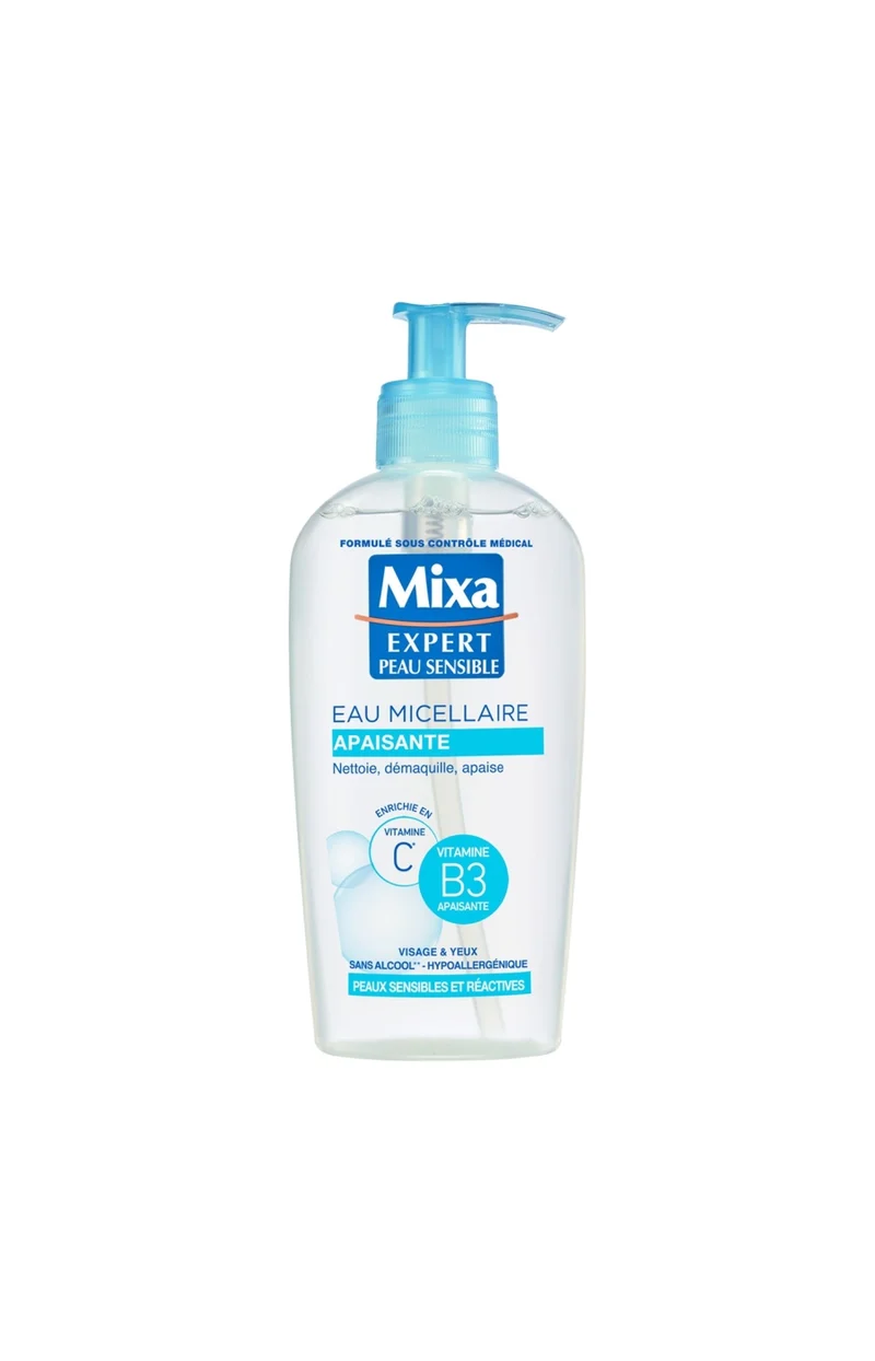 Eau micellaire apaisante - Vitamine B3 & C - Peaux sensibles & réactives - Visage & yeux