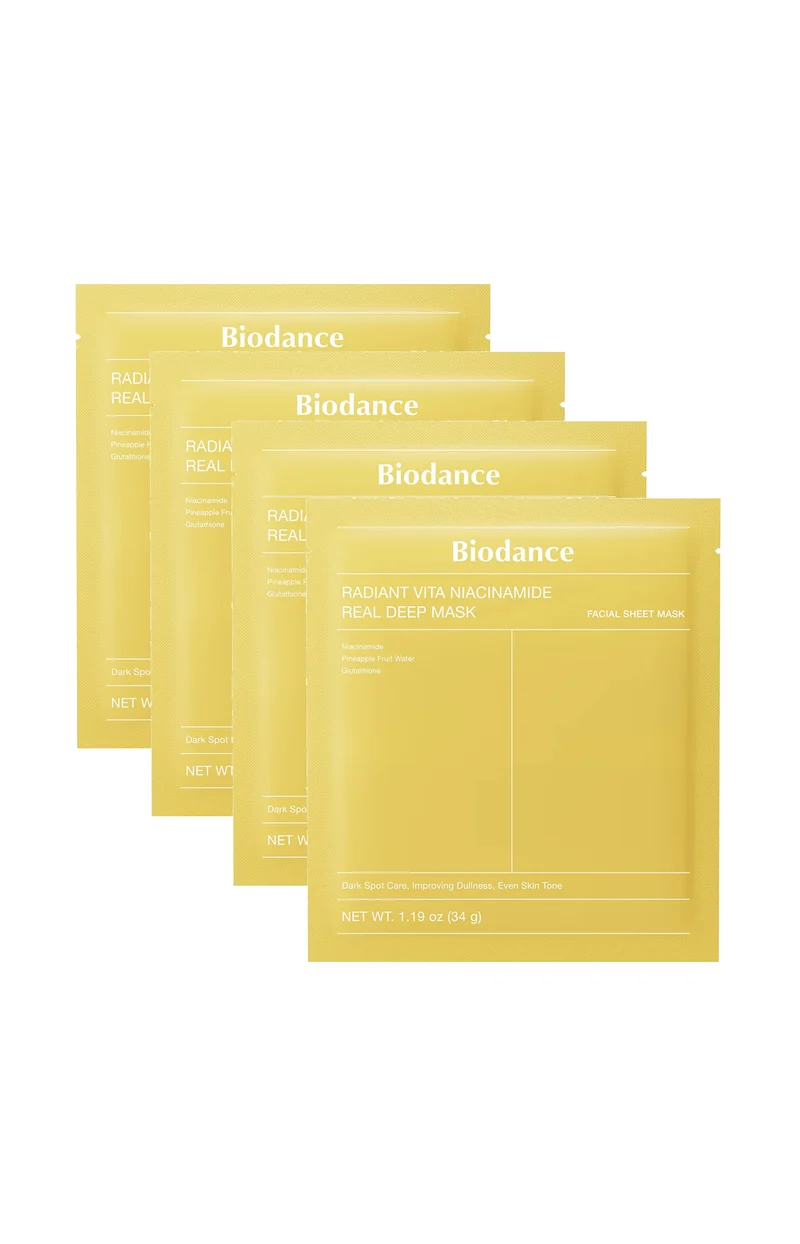 4 masques illuminateurs & unifiants - Niacinamide