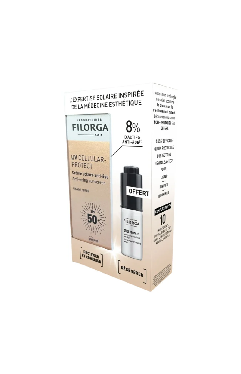Crème solaire SPF50+ & sérum polyrevitalisant - UV Cellular Protect - 40 ml