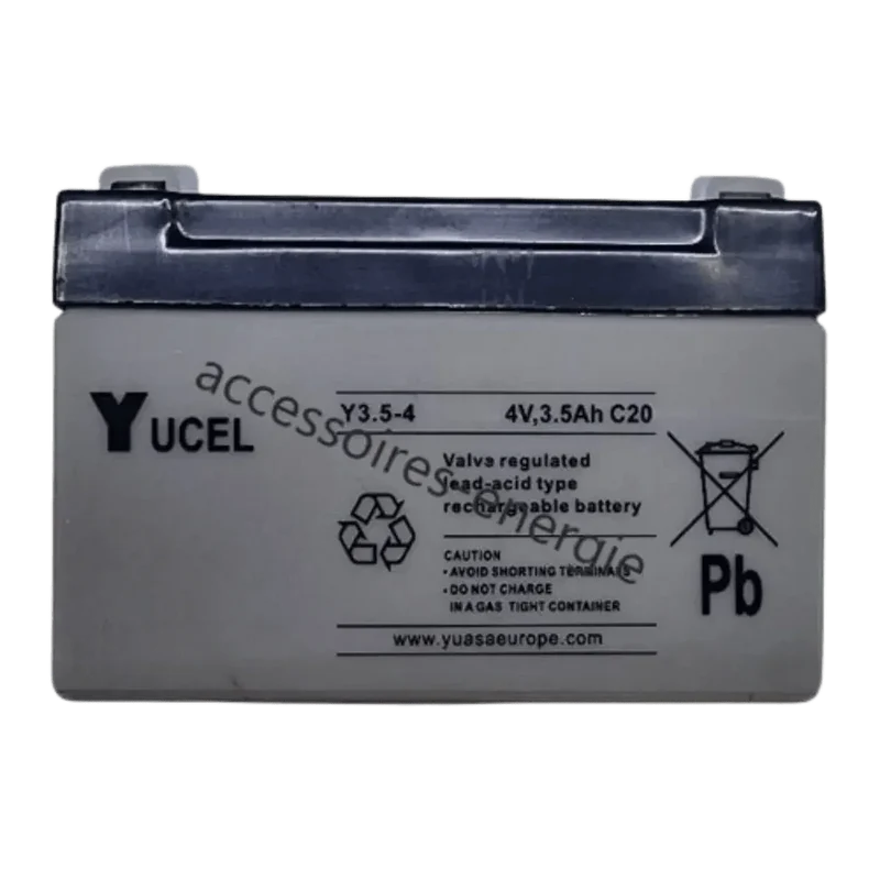 Batterie Plomb AGM 4V 3.5Ah Y3.5-4 – Étanche VRLA Faston 4.75mm