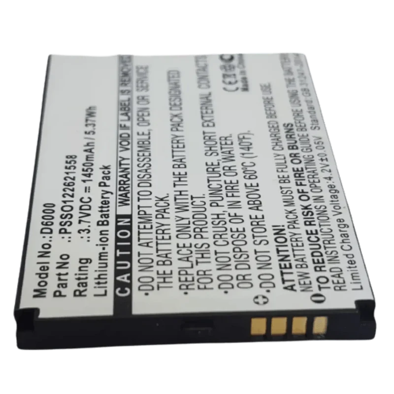 Batterie 3.7V 1450mAh pour Honeywell Dolphin 6000 6100 6110 ScanPal 5100