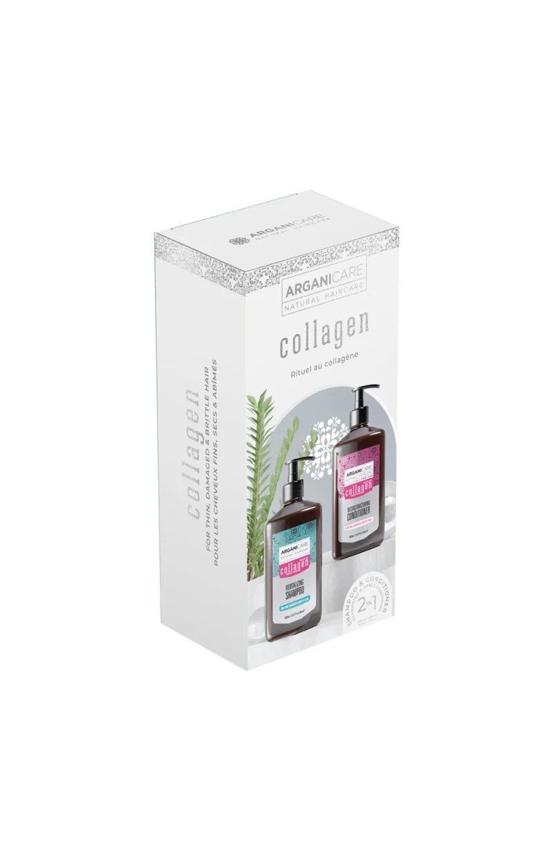 Coffret nourrissant - Collagène - Cheveux fins, dévitalisés & sans volume - 2 x 400 ml
