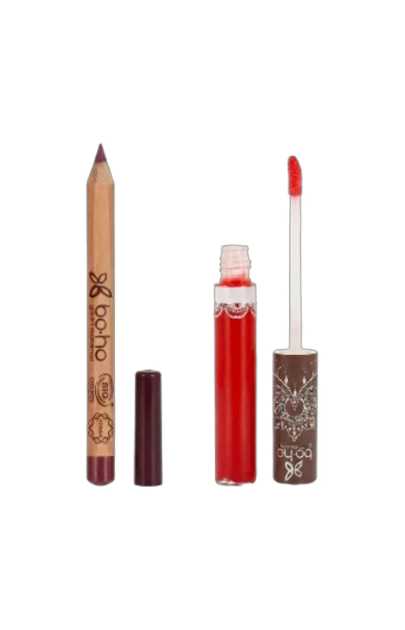 Lot de crayon à lèvres bio & Huile à lèvres