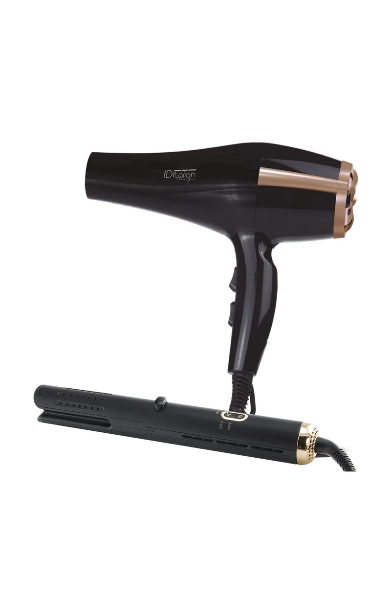 Pack professionnel Cyclone - Sèche-cheveux & lisseur - Noir