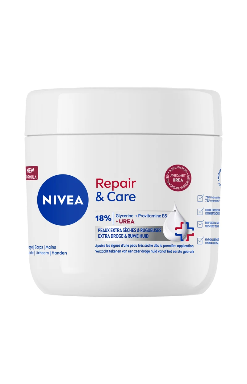 Crème nourrissante - Repair & Care - Peaux extra sèches - Visage & corps - 400 ml