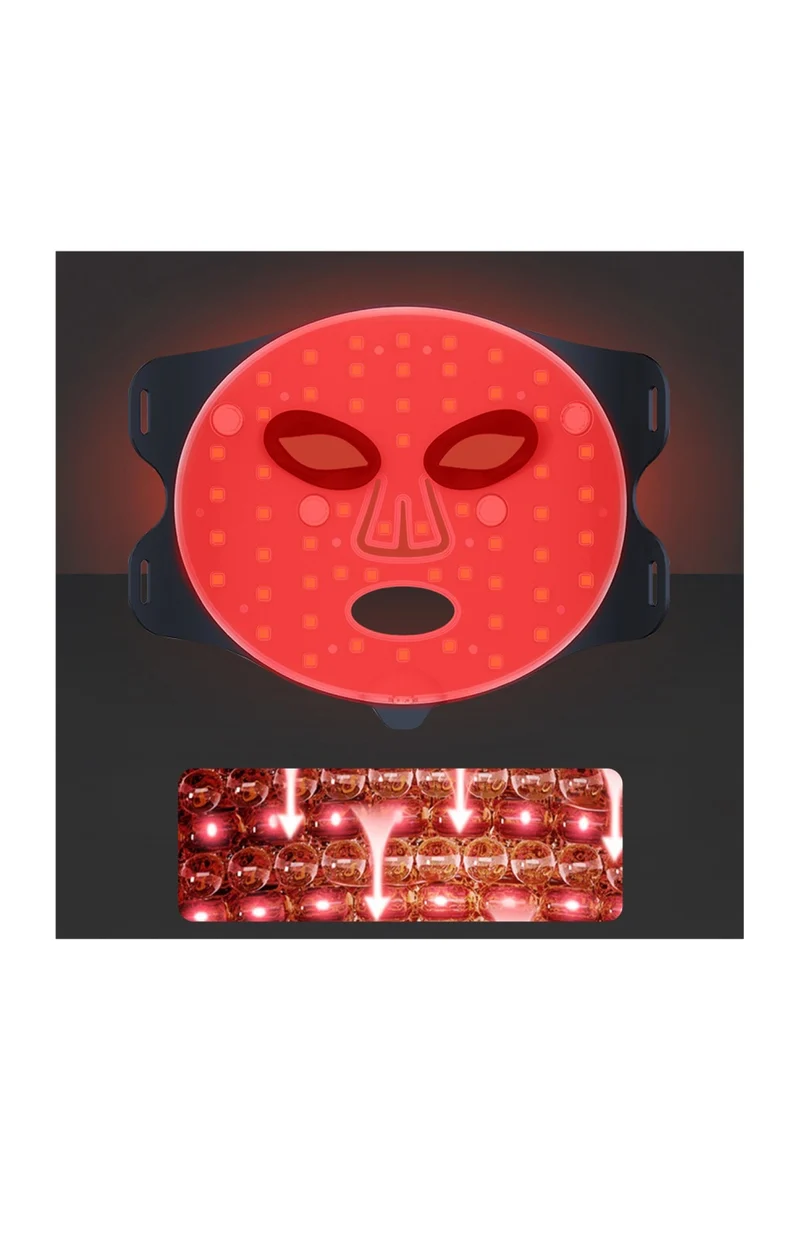 Masque LED rajeunissant - 3 niveaux de luminosité - Visage