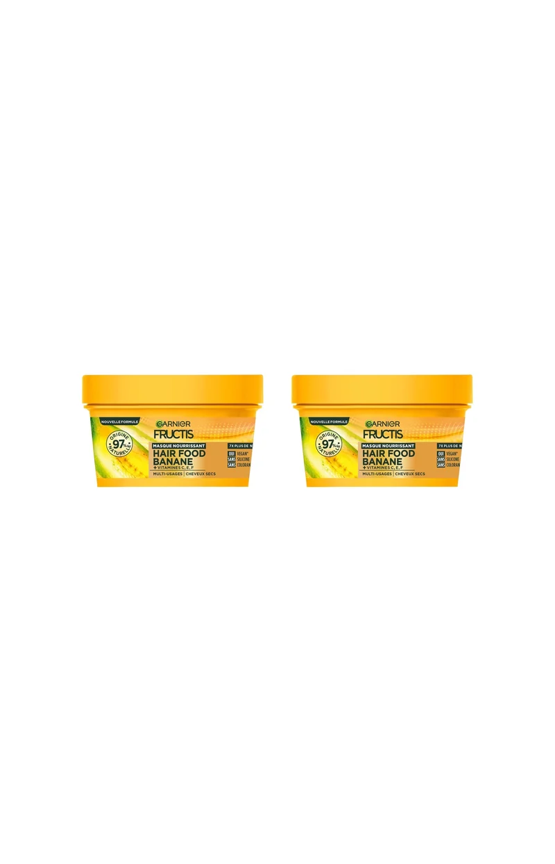 2 masques nourrissants - Hair Food Banane - 320 ml