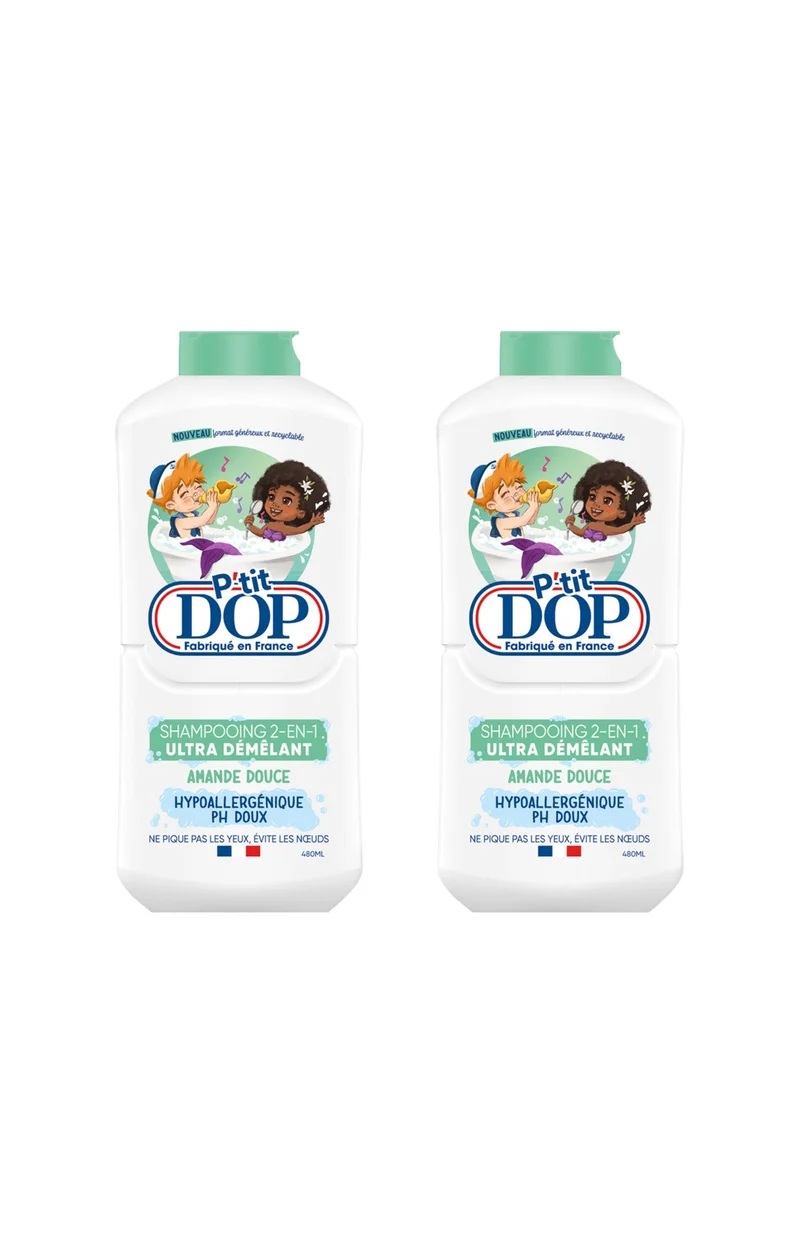 2 p’tit dop shampoing amande - 480 ml