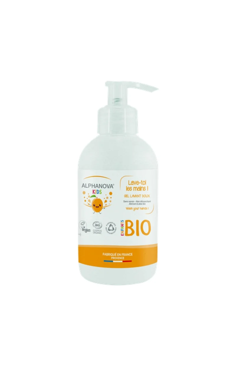 Gel lavant mains bio - Abricot - Enfants - 250 ml