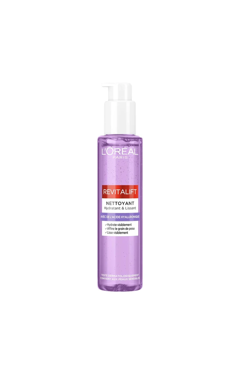 Gel nettoyant hydratant & lissant - Revitalift - Acide hyaluronique - Visage