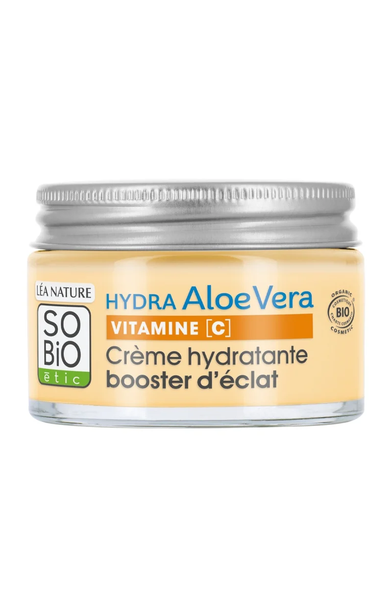 Crème hydratante booster d'éclat - Aloe vera & vitamine C - Visage - 50 ml