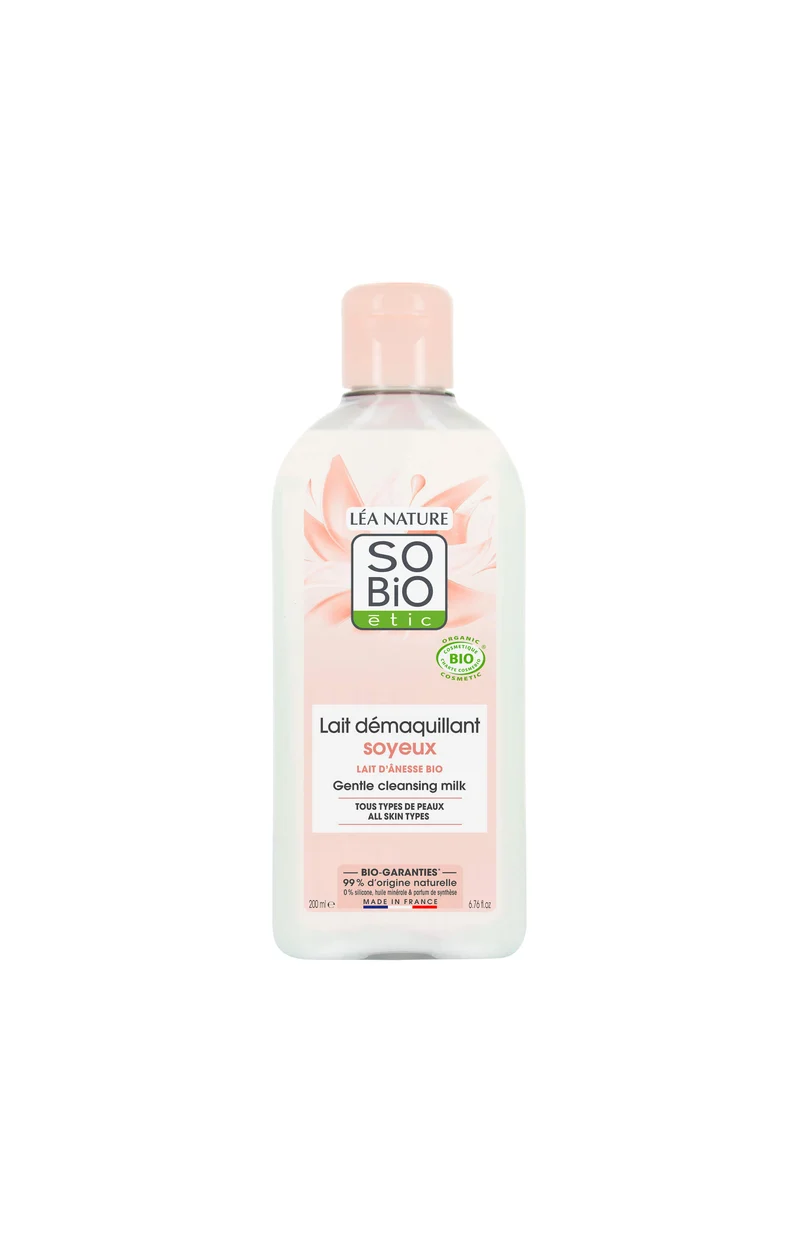 Lait démaquillant soyeux bio - Lait d'ânesse