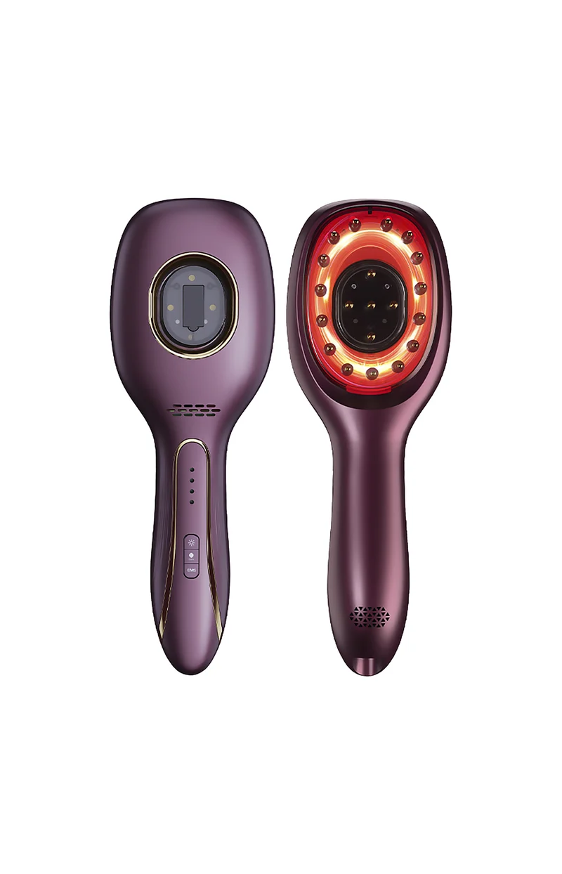 Peigne Soin Capillaire - Radiofréquence RF & Microcourants EMS - 7 modes lumineux
