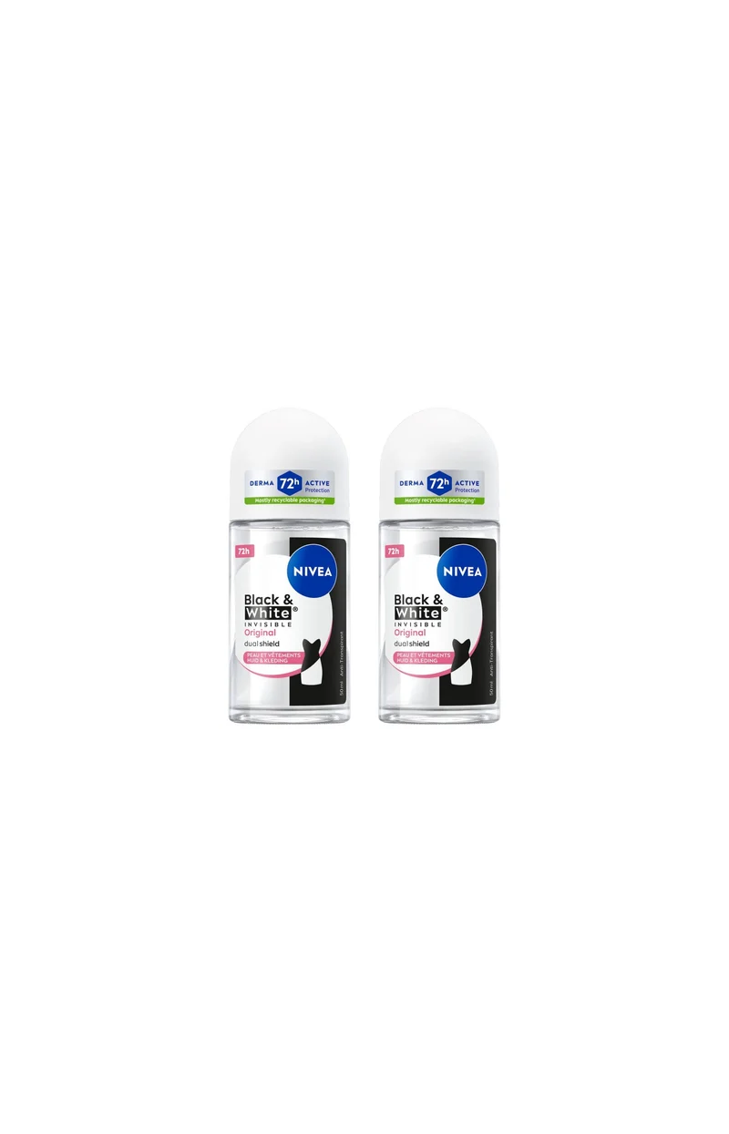 2 déodorants bille anti-transpirants - Black & White Original 72 h - 50 ml