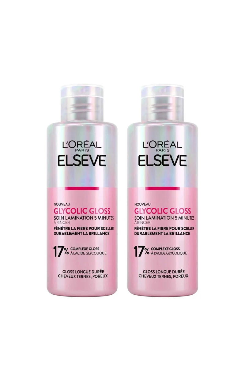 2 soins lamination - Acide glycolique - Cheveux ternes & poreux - 200 ml