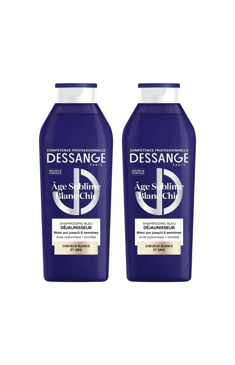 2 shampoings Déjaunisseur pour Cheveux blancs - 280 ml