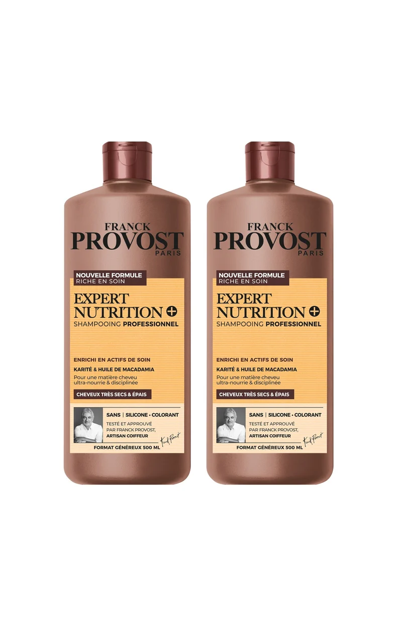 2 shampoings - Karité & Huile de Macadamia - Cheveux très secs & épais - 500 ml