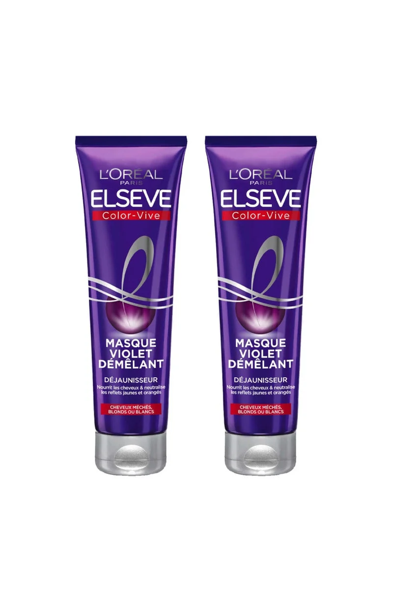 2 masques démêlant déjaunisseur - Cheveux Blancs, blonds & méchés - 150 ml