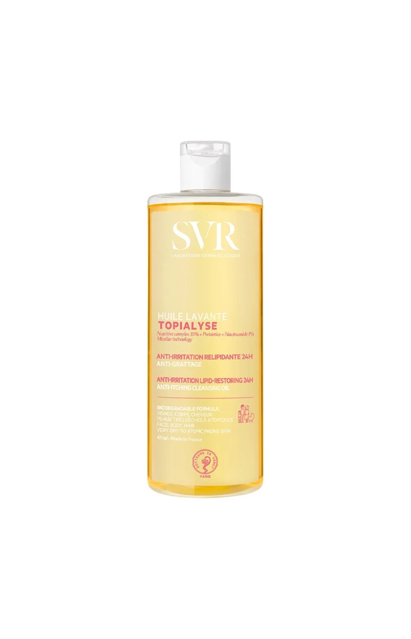 Huile lavante anti-irritation - Topialyse - Peaux sensibles à très sèches - Corps - 400 ml
