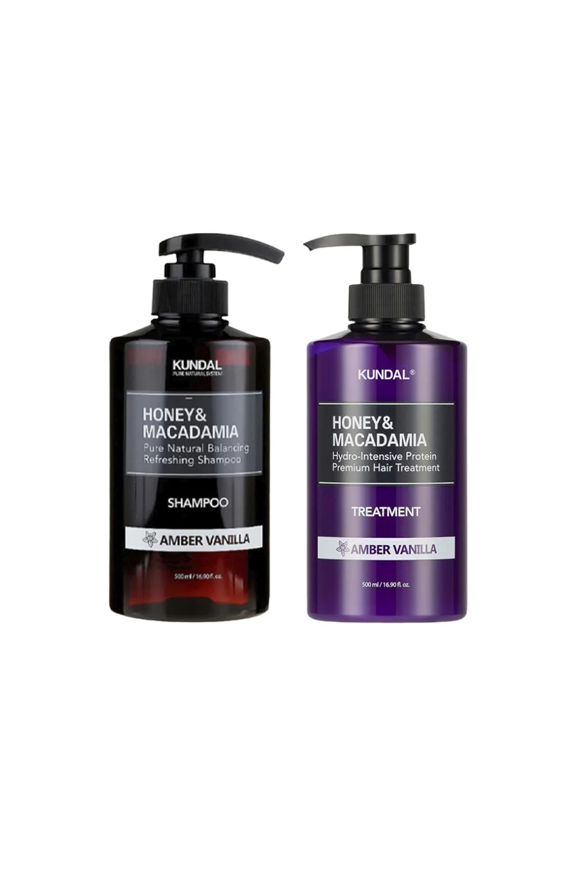 Duo shampoing & soin hydratant Kundal - Ambre & Vanille - 2 x 500 ml
