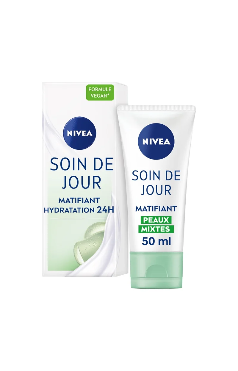 Crèmes matifiants & hydratants SPF 15 - Aloe Vera - Peaux mixtes - x 2
