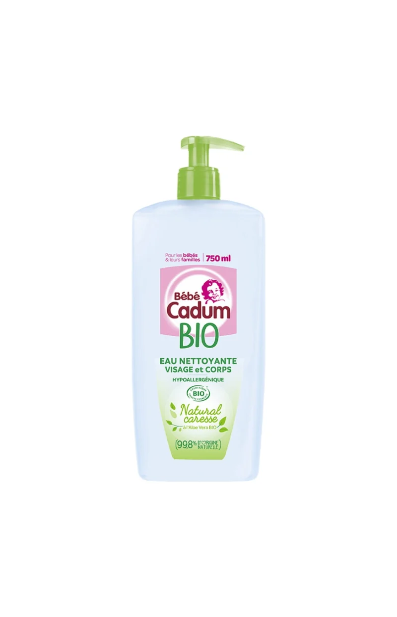 Eau nettoyante bio - Aloe vera - Visage & corps - Bébé - 750 ml