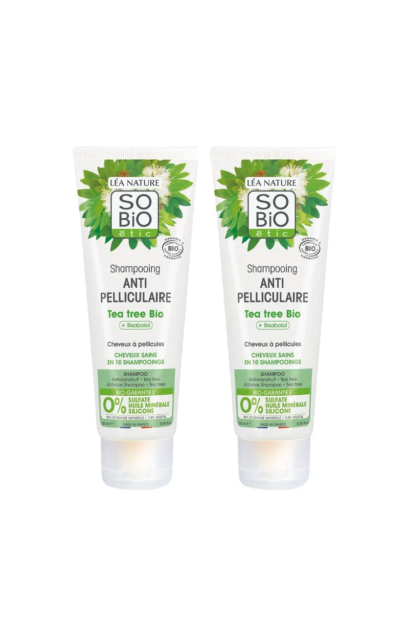 Shampoings anti-pelliculaires bio - Tea tree & bisabolol - 2 x 200 ml