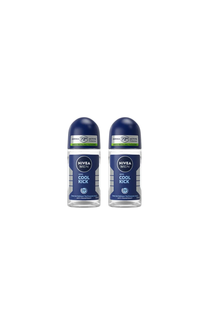 2 déodorants bille 72 h - Cool Kick - Homme - 50 ml
